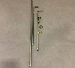 Open Box: Somorset Hidden Connection Room Darkening Curtain Rod &amp; Wall Bracket (48"-88", 0.75" Diam) - Burnished Brass