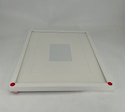 Open Box: Wood Gallery Frame, 16"x20" (5"x7", 11"x14" Opening) - White