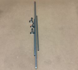 Open Box: Cast Iron Curtain Rod &amp; Wall Bracket (60"-108", 0.75" Diam) - Cast Iron Pewter