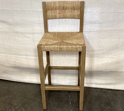 Open Box: Malibu Woven Bar Stool (30") - Honey