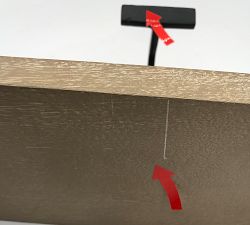 Open Box: Modern Farmhouse Row of Hooks, 7 Hooks - Fog/Bronze