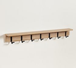 Open Box: Modern Farmhouse Row of Hooks, 7 Hooks - Fog/Bronze
