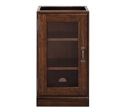 Open Box: Printer's Modular Glass Door Cabinet (16") - Tuscan Chestnut