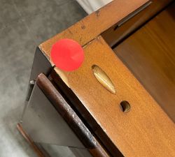 Open Box: Printer's Modular Glass Door Cabinet (16") - Tuscan Chestnut