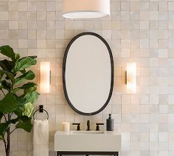 Linen Drum Flush Mount (12"-18")