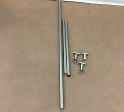 Open Box: Standard Curtain Rod &amp; Wall Brackets (60"-108", 1.25"Diam) - Pewter