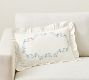 LoveShackFancy Floral Embroidered Lumbar Pillow Cover