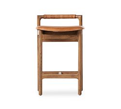 Open Box: Axel Leather Counter Stool (26") - Haven Tobacco
