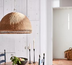 Augustus Round Rattan Chandelier (30")