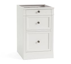 Open Box: Livingston 2-Drawer File Cabinet without Top (17.5") - Montauk White