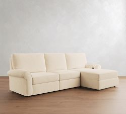 PB Comfort Roll Arm Power Reclining Chaise Sectional (118"-132")