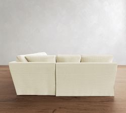 Buchanan Modern Square Arm Slipcovered 3-Piece L-Shaped Sectional (93")