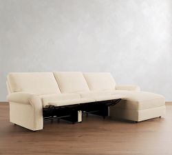 PB Comfort Roll Arm Power Reclining Chaise Sectional (118"-132")