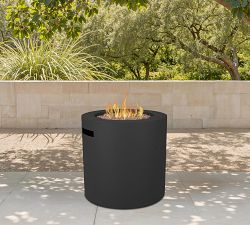 Burrows Steel Round Propane Fire Pit Table with Propane Tank Storage and Lid Cover (24")