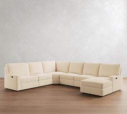 PB Comfort Square Arm Power Reclining L-Shaped Chaise Sectional (151"-165")