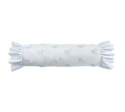 LoveShackFancy Blue Embellished Rosette Bolster