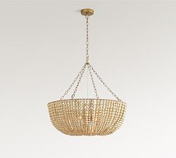 Bristol Wood Bead Chandelier (30")