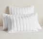 European Flax Linen Cotton Channel Stitch Quilted Sham