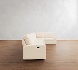 PB Comfort Square Arm Power Reclining Reversible Wedge Sectional (119"-133")