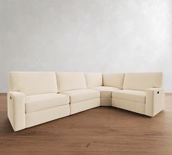 PB Comfort Square Arm Power Reclining Reversible Wedge Sectional (119"-133")