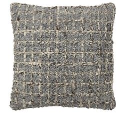 Open Box: Parks Handwoven Textured Wool Pillow Cover, 22" X 22" - Light Gray