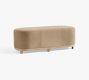 Jake Leather Wood Base Bench (32"-56")