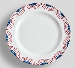 Open Box: Cabana Americana Outdoor Melamine Dinner Plates, Set of 4 - Multi
