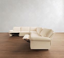PB Comfort Roll Arm Power Reclining L-Shaped Sectional (122"-136")