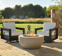 Jaylen Round Concrete Propane Fire Pit with Propane Tank Storage (44")