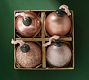LoveShackFancy Antique Rose Gold &amp; Glitter Ornament - Set of 4