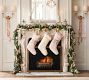 LoveShackFancy Velvet Floral Quilted Stocking