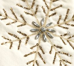 LoveShackFancy Beaded Snowflake Stocking
