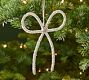 LoveShackFancy Silver Beaded Bow Ornament