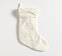 LoveShackFancy Velvet Floral Quilted Stocking