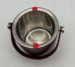 Open Box: Leather Ice Bucket - Tobacco Leather, Nickel