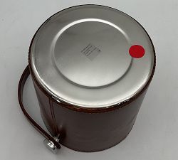 Open Box: Leather Ice Bucket - Tobacco Leather, Nickel