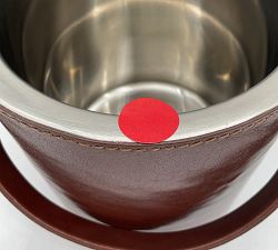 Open Box: Leather Ice Bucket - Tobacco Leather, Nickel