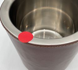 Open Box: Leather Ice Bucket - Tobacco Leather, Nickel