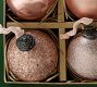 LoveShackFancy Antique Rose Gold &amp; Glitter Ornament - Set of 4