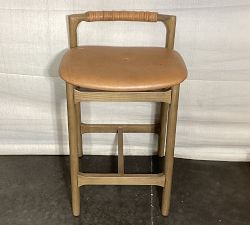 Open Box: Axel Leather Counter Stool (26") - Haven Tobacco