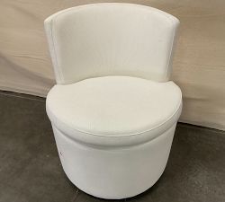 Open Box: Balboa Upholstered Dining Chair - Performance Heathered Basketweave Ivory