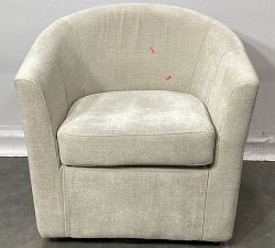 Open Box: Hyde Swivel Chair - Performance Casual Chenille Parchment