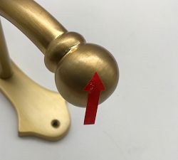 Open Box: Oversized Wall Hook (13") - Brass