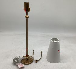 Open Box: Palmer Metal Table Lamp (29") - White Linen Shade, Vintage Brass Base