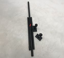 Open Box: Standard Curtain Rod &amp; Wall Bracket (28"-48", 0.75"Diam) - Matte Black