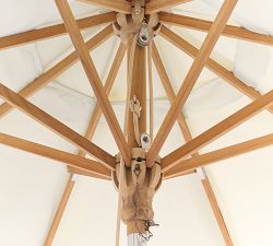 Round Teak Umbrella (6'-9')