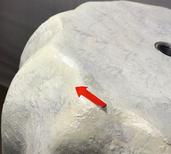 Open Box: Modern Rustic Fluted Planter, Tall (15.75"D x 31.5"H) - White