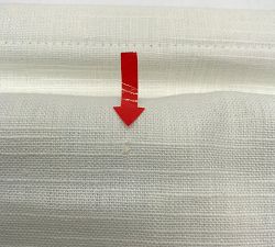 Open Box: Emery Linen Cordless Roman Blackout Shade (34"W x 48"L) - White