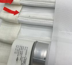 Open Box: Emery Linen Cordless Roman Blackout Shade (34"W x 48"L) - White