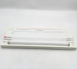 Open Box: Emery Linen Cordless Roman Blackout Shade (34"W x 48"L) - White